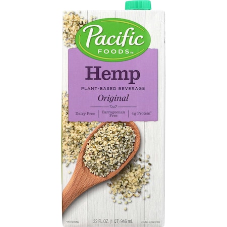 Pacific Foods Original Hemp Milk 32 fl. oz. Carton, PK12 PK12 06600